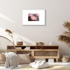 image:imageAmericanflat 18x24 Poster Frame  Matted to 8x10  Slim Molding  Black  Polished plexiglass front hangs vertical or horizontal sawtooth hangers included secure turntab backingWhite