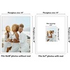 image:imageAmericanflat 18x24 Poster Frame  Matted to 8x10  Slim Molding  Black  Polished plexiglass front hangs vertical or horizontal sawtooth hangers included secure turntab backingWhite