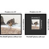 image:imageAmericanflat 18x24 Poster Frame  Matted to 8x10  Slim Molding  Black  Polished plexiglass front hangs vertical or horizontal sawtooth hangers included secure turntab backingBlack