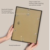image:imageAmericanflat 18x24 Poster Frame  Matted to 8x10  Slim Molding  Black  Polished plexiglass front hangs vertical or horizontal sawtooth hangers included secure turntab backingBlack