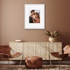 image:imageAmericanflat 18x24 Poster Frame  Matted to 8x10  Slim Molding  Black  Polished plexiglass front hangs vertical or horizontal sawtooth hangers included secure turntab backingWhite