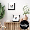 image:imageAmericanflat 18x24 Poster Frame  Matted to 8x10  Slim Molding  Black  Polished plexiglass front hangs vertical or horizontal sawtooth hangers included secure turntab backingBlack