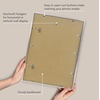 image:imageAmericanflat 18x24 Poster Frame  Matted to 8x10  Slim Molding  Black  Polished plexiglass front hangs vertical or horizontal sawtooth hangers included secure turntab backingSilver