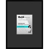 image:imageAmericanflat 18x24 Poster Frame  Matted to 8x10  Slim Molding  Black  Polished plexiglass front hangs vertical or horizontal sawtooth hangers included secure turntab backingBlack