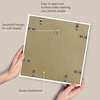 image:imageAmericanflat 18x24 Poster Frame  Matted to 8x10  Slim Molding  Black  Polished plexiglass front hangs vertical or horizontal sawtooth hangers included secure turntab backingWhite