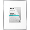 image:imageAmericanflat 18x24 Poster Frame  Matted to 8x10  Slim Molding  Black  Polished plexiglass front hangs vertical or horizontal sawtooth hangers included secure turntab backingSilver