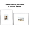 image:imageAmericanflat 18x24 Poster Frame  Matted to 8x10  Slim Molding  Black  Polished plexiglass front hangs vertical or horizontal sawtooth hangers included secure turntab backingSilver