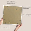 image:imageAmericanflat 18x24 Poster Frame  Matted to 8x10  Slim Molding  Black  Polished plexiglass front hangs vertical or horizontal sawtooth hangers included secure turntab backingWhite