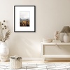 image:imageAmericanflat 18x24 Poster Frame  Matted to 8x10  Slim Molding  Black  Polished plexiglass front hangs vertical or horizontal sawtooth hangers included secure turntab backingBlack