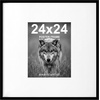 image:imageAmericanflat 18x24 Poster Frame  Matted to 8x10  Slim Molding  Black  Polished plexiglass front hangs vertical or horizontal sawtooth hangers included secure turntab backingBlack
