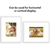 image:imageAmericanflat 18x24 Poster Frame  Matted to 8x10  Slim Molding  Black  Polished plexiglass front hangs vertical or horizontal sawtooth hangers included secure turntab backingWhite