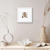 image:imageAmericanflat 18x24 Poster Frame  Matted to 8x10  Slim Molding  Black  Polished plexiglass front hangs vertical or horizontal sawtooth hangers included secure turntab backingWhite
