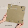 image:imageAmericanflat 18x24 Poster Frame  Matted to 8x10  Slim Molding  Black  Polished plexiglass front hangs vertical or horizontal sawtooth hangers included secure turntab backingGold