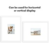 image:imageAmericanflat 18x24 Poster Frame  Matted to 8x10  Slim Molding  Black  Polished plexiglass front hangs vertical or horizontal sawtooth hangers included secure turntab backingWhite