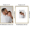 image:imageAmericanflat 18x24 Poster Frame  Matted to 8x10  Slim Molding  Black  Polished plexiglass front hangs vertical or horizontal sawtooth hangers included secure turntab backingGold