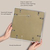 image:imageAmericanflat 18x24 Poster Frame  Matted to 8x10  Slim Molding  Black  Polished plexiglass front hangs vertical or horizontal sawtooth hangers included secure turntab backingSilver