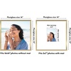 image:imageAmericanflat 18x24 Poster Frame  Matted to 8x10  Slim Molding  Black  Polished plexiglass front hangs vertical or horizontal sawtooth hangers included secure turntab backingGold
