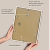 image:imageAmericanflat 18x24 Poster Frame  Matted to 8x10  Slim Molding  Black  Polished plexiglass front hangs vertical or horizontal sawtooth hangers included secure turntab backingWhite