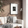 image:imageAmericanflat 18x24 Poster Frame  Matted to 8x10  Slim Molding  Black  Polished plexiglass front hangs vertical or horizontal sawtooth hangers included secure turntab backingBlack