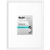 image:imageAmericanflat 18x24 Poster Frame  Matted to 8x10  Slim Molding  Black  Polished plexiglass front hangs vertical or horizontal sawtooth hangers included secure turntab backingWhite