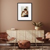 image:imageAmericanflat 18x24 Poster Frame  Matted to 8x10  Slim Molding  Black  Polished plexiglass front hangs vertical or horizontal sawtooth hangers included secure turntab backingBlack