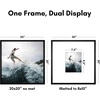 image:imageAmericanflat 18x24 Poster Frame  Matted to 8x10  Slim Molding  Black  Polished plexiglass front hangs vertical or horizontal sawtooth hangers included secure turntab backingBlack