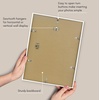 image:imageAmericanflat 18x24 Poster Frame  Matted to 8x10  Slim Molding  Black  Polished plexiglass front hangs vertical or horizontal sawtooth hangers included secure turntab backingWhite