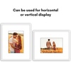 image:imageAmericanflat 18x24 Poster Frame  Matted to 8x10  Slim Molding  Black  Polished plexiglass front hangs vertical or horizontal sawtooth hangers included secure turntab backingWhite