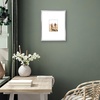 image:imageAmericanflat 18x24 Poster Frame  Matted to 8x10  Slim Molding  Black  Polished plexiglass front hangs vertical or horizontal sawtooth hangers included secure turntab backingSilver