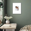 image:imageAmericanflat 18x24 Poster Frame  Matted to 8x10  Slim Molding  Black  Polished plexiglass front hangs vertical or horizontal sawtooth hangers included secure turntab backingWhite