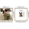 image:imageAmericanflat 18x24 Poster Frame  Matted to 8x10  Slim Molding  Black  Polished plexiglass front hangs vertical or horizontal sawtooth hangers included secure turntab backingGold