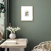 image:imageAmericanflat 18x24 Poster Frame  Matted to 8x10  Slim Molding  Black  Polished plexiglass front hangs vertical or horizontal sawtooth hangers included secure turntab backingGold