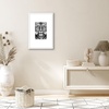 image:imageAmericanflat 18x24 Poster Frame  Matted to 8x10  Slim Molding  Black  Polished plexiglass front hangs vertical or horizontal sawtooth hangers included secure turntab backingWhite
