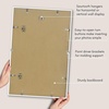 image:imageAmericanflat 18x24 Poster Frame  Matted to 8x10  Slim Molding  Black  Polished plexiglass front hangs vertical or horizontal sawtooth hangers included secure turntab backingWhite