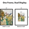 image:imageAmericanflat 18x24 Poster Frame  Matted to 8x10  Slim Molding  Black  Polished plexiglass front hangs vertical or horizontal sawtooth hangers included secure turntab backingBlack