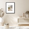 image:imageAmericanflat 18x24 Poster Frame  Matted to 8x10  Slim Molding  Black  Polished plexiglass front hangs vertical or horizontal sawtooth hangers included secure turntab backingBlack