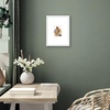 image:imageAmericanflat 18x24 Poster Frame  Matted to 8x10  Slim Molding  Black  Polished plexiglass front hangs vertical or horizontal sawtooth hangers included secure turntab backingWhite