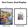image:imageAmericanflat 18x24 Poster Frame  Matted to 8x10  Slim Molding  Black  Polished plexiglass front hangs vertical or horizontal sawtooth hangers included secure turntab backingBlack