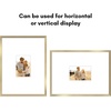 image:imageAmericanflat 18x24 Poster Frame  Matted to 8x10  Slim Molding  Black  Polished plexiglass front hangs vertical or horizontal sawtooth hangers included secure turntab backingGold