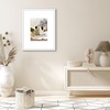 image:imageAmericanflat 18x24 Poster Frame  Matted to 8x10  Slim Molding  Black  Polished plexiglass front hangs vertical or horizontal sawtooth hangers included secure turntab backingWhite