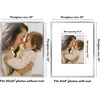 image:imageAmericanflat 18x24 Poster Frame  Matted to 8x10  Slim Molding  Black  Polished plexiglass front hangs vertical or horizontal sawtooth hangers included secure turntab backingSilver