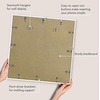 image:imageAmericanflat 18x24 Poster Frame  Matted to 8x10  Slim Molding  Black  Polished plexiglass front hangs vertical or horizontal sawtooth hangers included secure turntab backingWhite