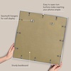 image:imageAmericanflat 18x24 Poster Frame  Matted to 8x10  Slim Molding  Black  Polished plexiglass front hangs vertical or horizontal sawtooth hangers included secure turntab backingSilver