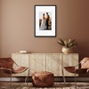 image:imageAmericanflat 18x24 Poster Frame  Matted to 8x10  Slim Molding  Black  Polished plexiglass front hangs vertical or horizontal sawtooth hangers included secure turntab backingBlack