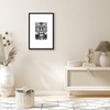 image:imageAmericanflat 18x24 Poster Frame  Matted to 8x10  Slim Molding  Black  Polished plexiglass front hangs vertical or horizontal sawtooth hangers included secure turntab backingBlack