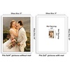 image:imageAmericanflat 18x24 Poster Frame  Matted to 8x10  Slim Molding  Black  Polished plexiglass front hangs vertical or horizontal sawtooth hangers included secure turntab backingWhite
