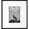 image:imageAmericanflat 18x24 Poster Frame  Matted to 8x10  Slim Molding  Black  Polished plexiglass front hangs vertical or horizontal sawtooth hangers included secure turntab backingBlack