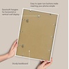 image:imageAmericanflat 18x24 Poster Frame  Matted to 8x10  Slim Molding  Black  Polished plexiglass front hangs vertical or horizontal sawtooth hangers included secure turntab backingWhite