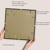 image:imageAmericanflat 18x24 Poster Frame  Matted to 8x10  Slim Molding  Black  Polished plexiglass front hangs vertical or horizontal sawtooth hangers included secure turntab backingBlack