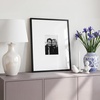 image:imageAmericanflat 18x24 Poster Frame  Matted to 8x10  Slim Molding  Black  Polished plexiglass front hangs vertical or horizontal sawtooth hangers included secure turntab backingBlack